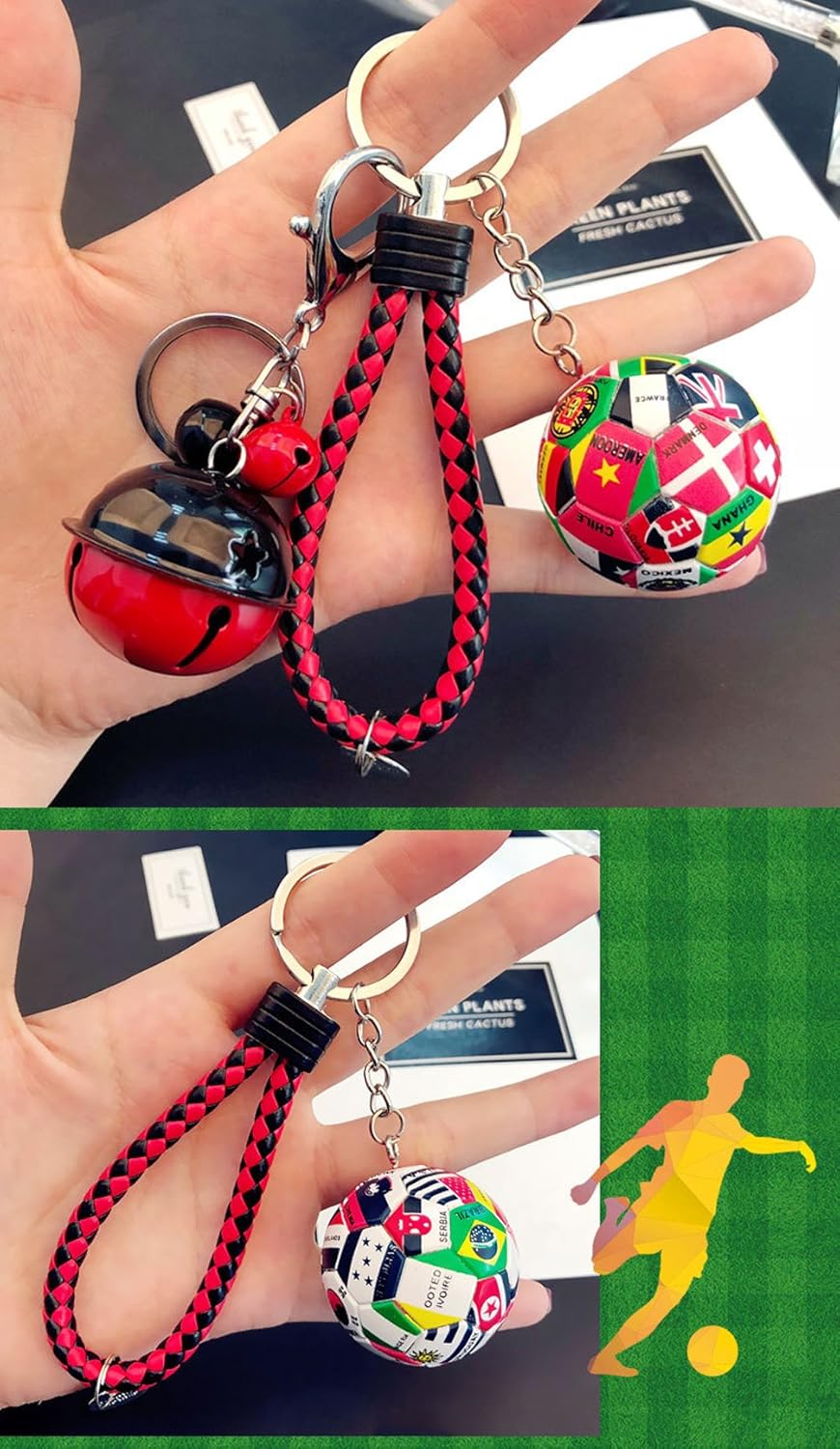 hefeilzmy Sports Ball Key Chain Soccer Ball Keychains (1): Clothing