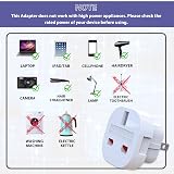 TechMax UK to US Plug Adaptor Pack of 5 Type G to A B Universal Travel Adapter view 2