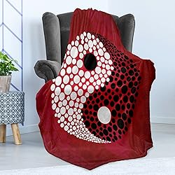 Ambesonne Ying Yang Soft Flannel Fleece Throw