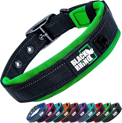 Black Rhino The Comfort Collar Ultra Soft Neoprene Padded Dog Collar Small