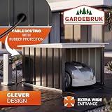 Gardebruk Robot Lawnmower Garage 89x90x54cm Metal Shed Anthracite view 3