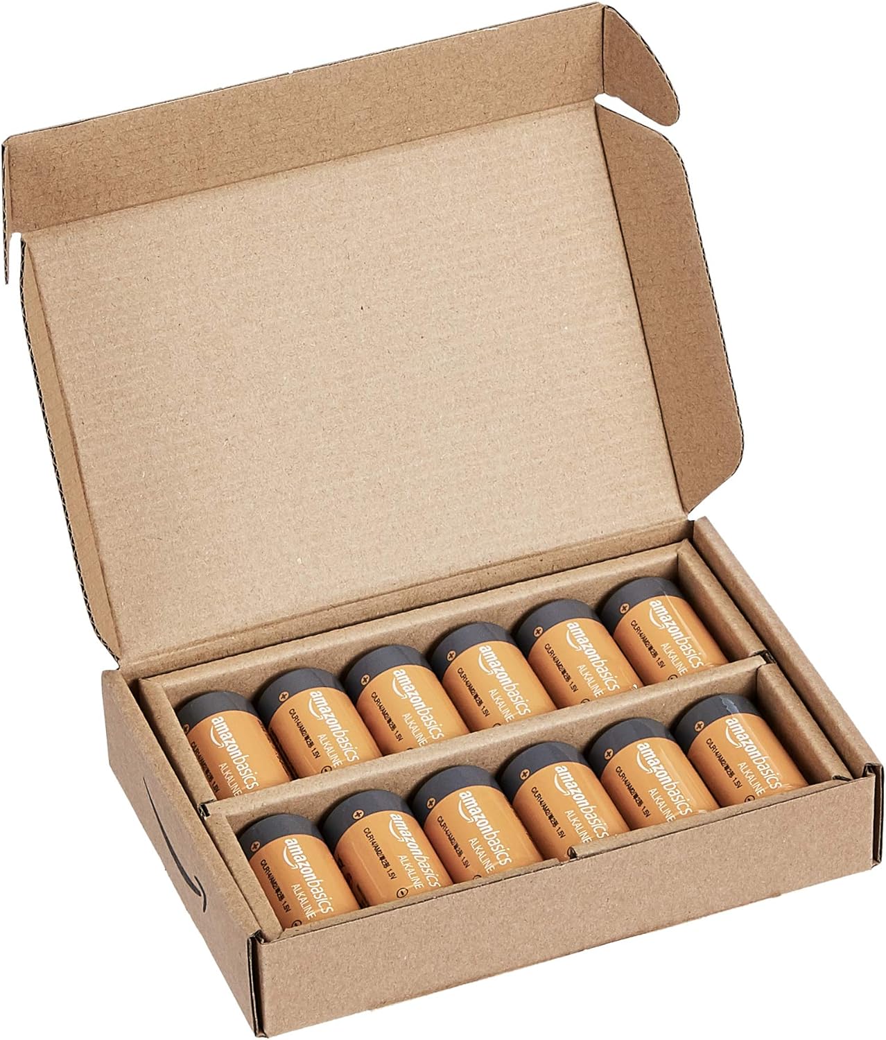 Basics C Cell 1.5 Volt Everyday Alkaline Batteries - Pack of 12: Health & Personal Care