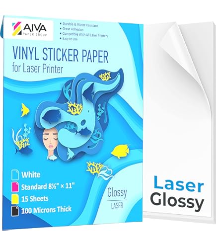 Avarrix Matte White Printable Vinyl Sticker Paper - 10 A4 Sheets, Waterproof, For Inkjet/Laser - View #6