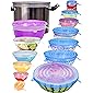longzon Silicone Stretch Lids 14 Pack Include 2Pcs XXL Size up to 9.8'' Diameter, Reusable Durable Food Storage Covers…