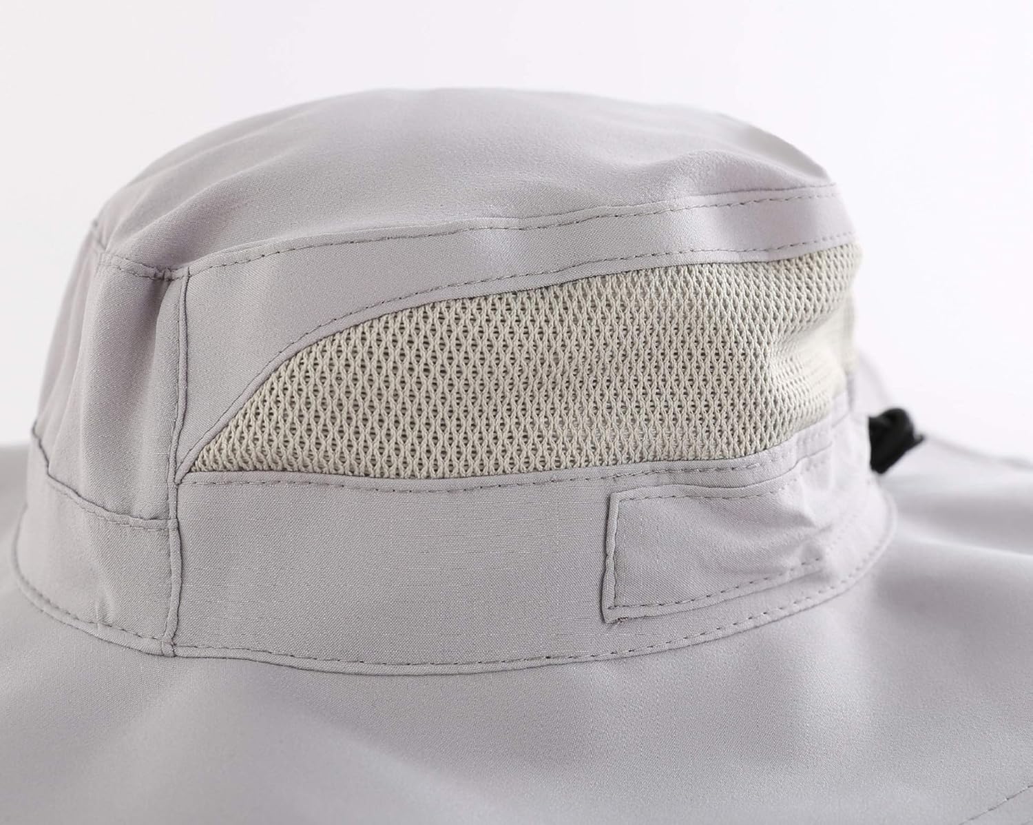 Connectyle Men’s Outdoor Mesh Boonie Sun Hat Summer Wide Brim UV Protection Fishing Hat Safari Cap Gray: Clothing
