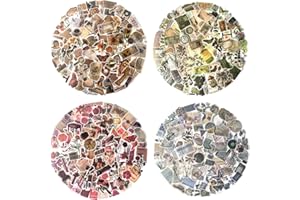 Maxleaf Vintage Washi Sticker Set, 400PCS Floral Retro Nostalgic Ephemera Stickers for Scrapbooking Journaling DIY Crafts Planner Diary Album Handmade Work Journal Envelope Gift Wrapping
