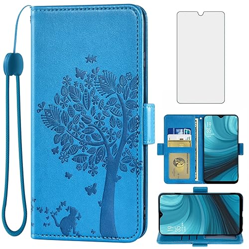 Asuwish Compatible with Oppo A5s/AX5s/A7/AX7 Wallet Case and