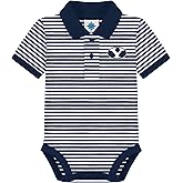 Creative Knitwear College Baby Striped Polo Bodysuit - Team Logo, Multiple Colors, for Boys & Girls (0-12 Months)