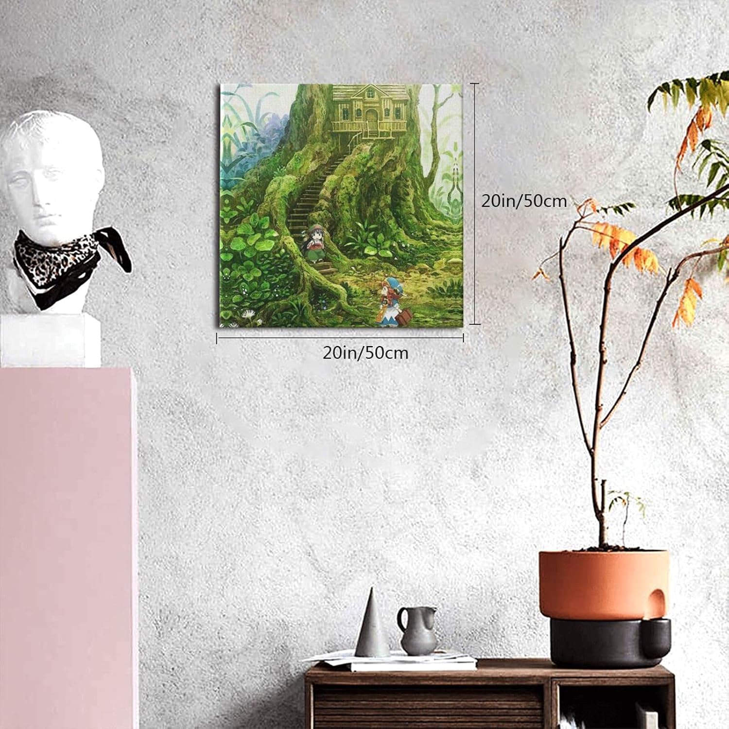 Amazon ハクメイとミコチ2 ファッションキャンバス絵画 アートパネル インテリアアート 家の壁の装飾画 壁ポスター おしゃれ 壁アート写真の装飾画の壁画 ウォールステッカー オンライン通販