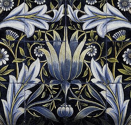 Amazon Com Art Needlepoint Blue Acanthus Kit By William Morris