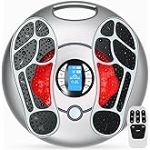 Funtyallife Foot Massager for Neuropathy, EMS TENS Foot Stimulator for Circulation and Pain Relief, TENS Unit Muscle Stimulator with 4 Electrode Pads, FSA Eligible Items Only List HSA, Fits Up to 11"