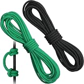 Sumind 2 Pcs Archery D Loop Rope 10 ft Bowstring Serving, Black and Green | Release Nocking for Compound Bow, D Loop String Serving Thread, Braided Nylon Cord for Archery Setup, Durable Use