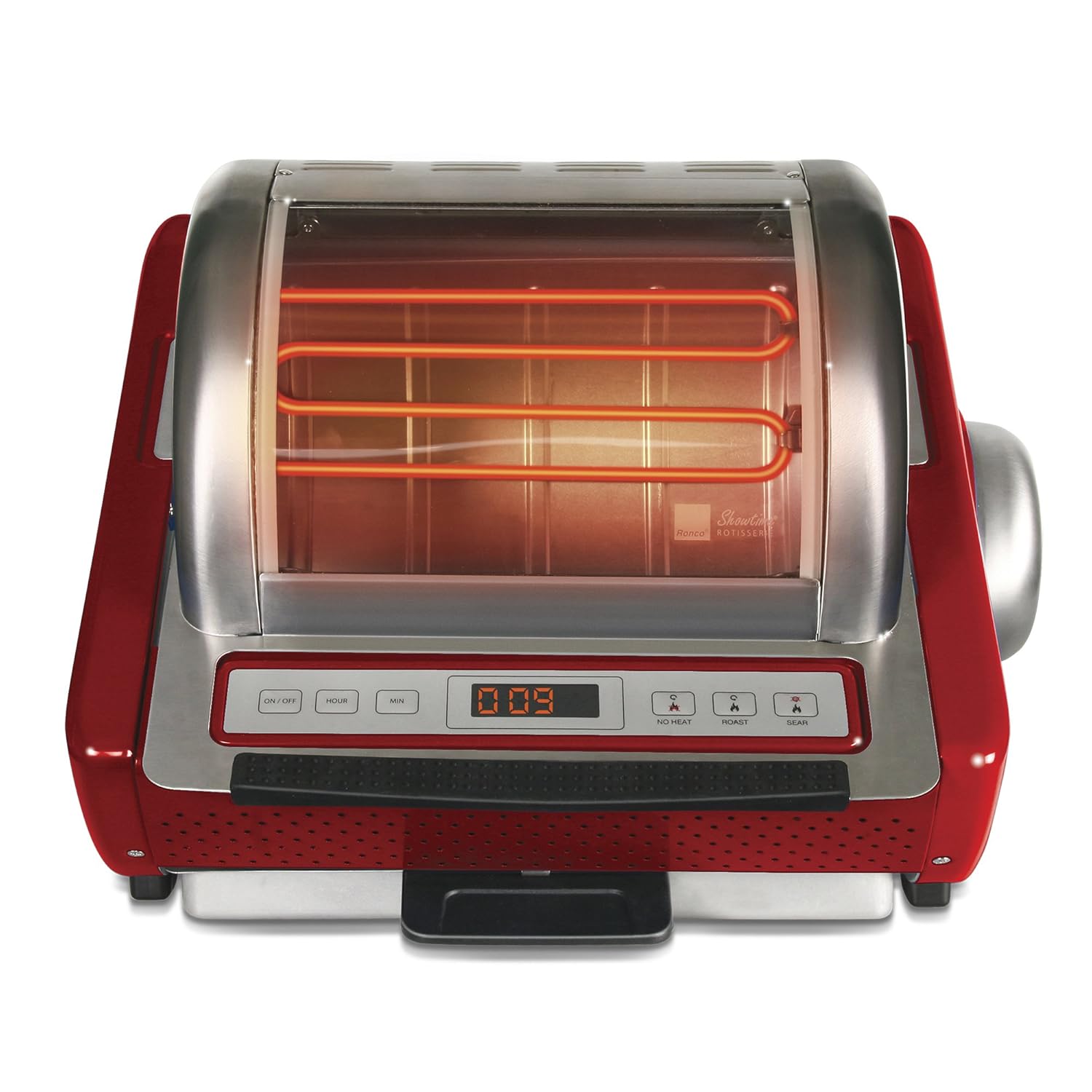 Ronco Digital Showtime Rotisserie and BBQ Oven, Red
