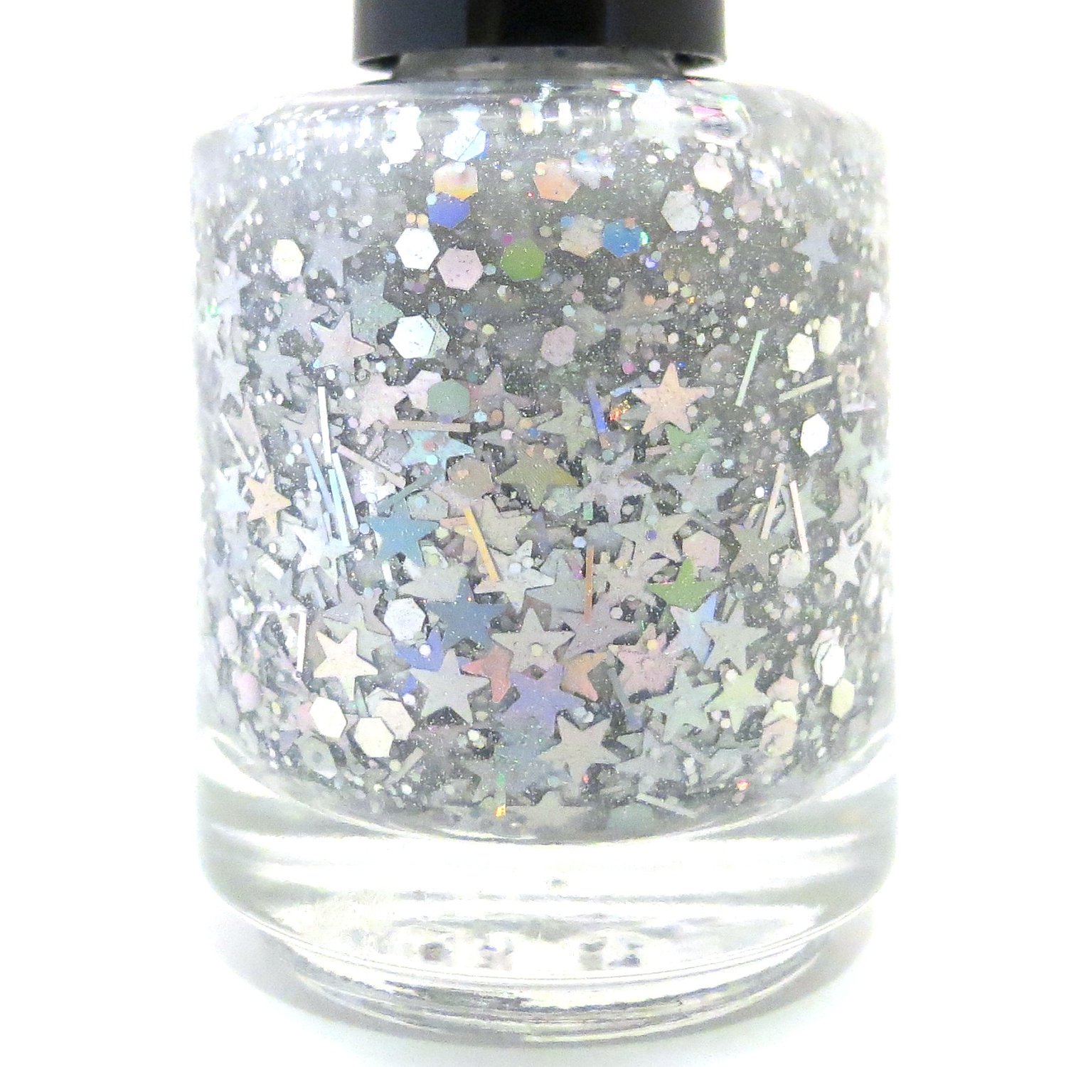 Shooting Star Nail Polish Silver Star Glitter Nail
