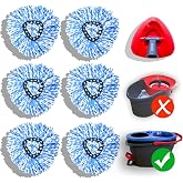 homsis 7 Pack Mop Replace Head Compatible with Ocedar 2-Tank Spin Mop | Compatible with Ocedar Rinse Clean, Microfiber, Deep Cleaning, Machine Washable, Easy-to-Replace