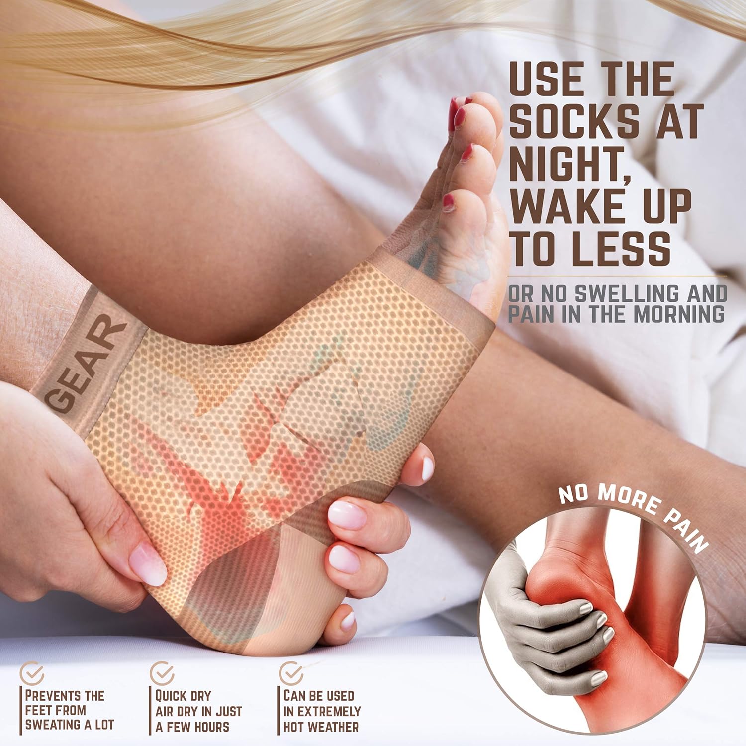 Plantar Fasciitis Socks with Arch Support for Men & Women - Best 24/7 Compression Socks Foot Sleeve for Aching Feet & Heel Pain Relief - Washes Well, Holds Shape & Better Than a Night Splint : Sports & Outdoors