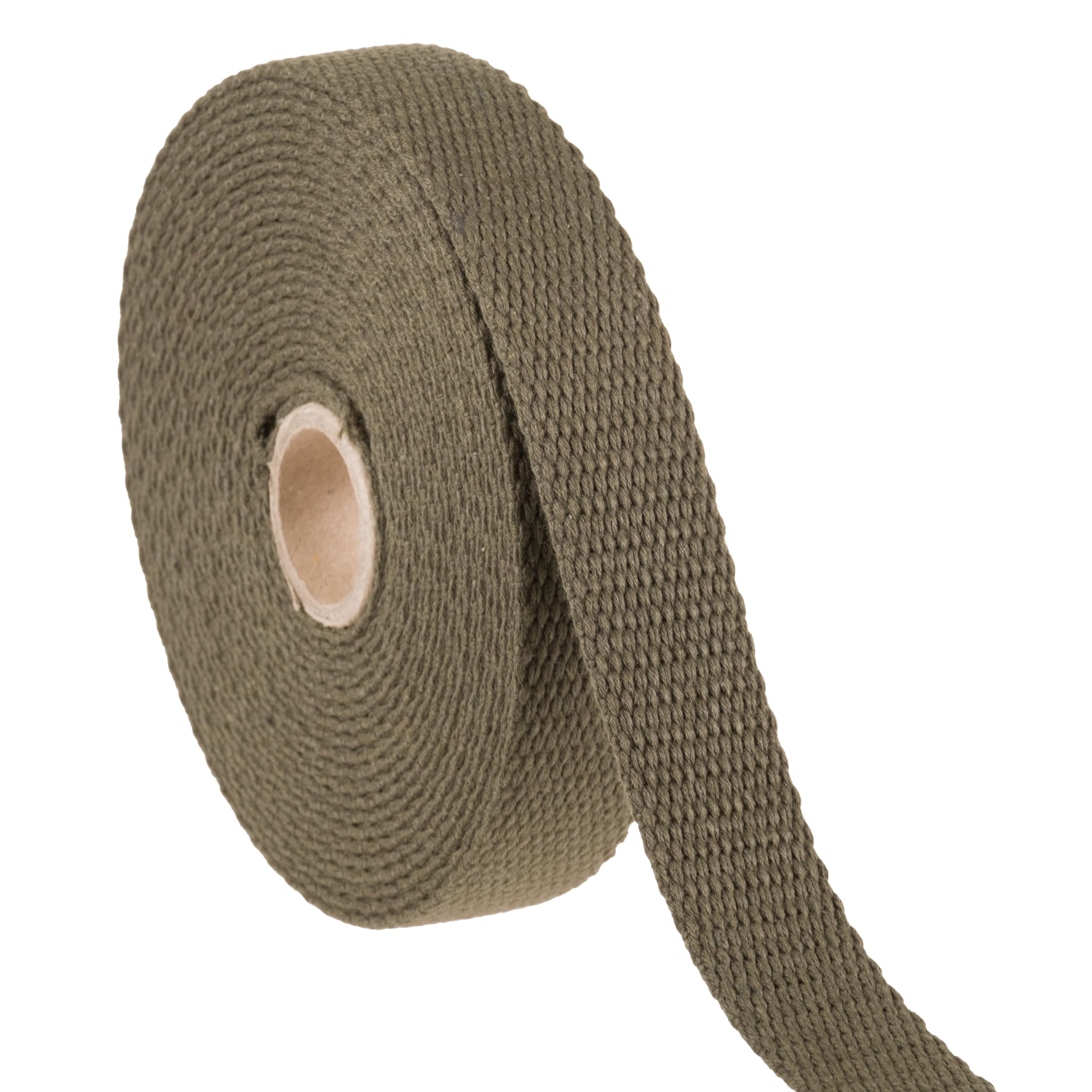 Shelver Heavy Duty Cotton Webbing Strap, 1 or 1.5 Inches and Colours, 5m (Khaki, 25mm) — image 1