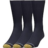 GOLDTOE Men's Metropolitan Crew Dress Socks, 3-Pairs