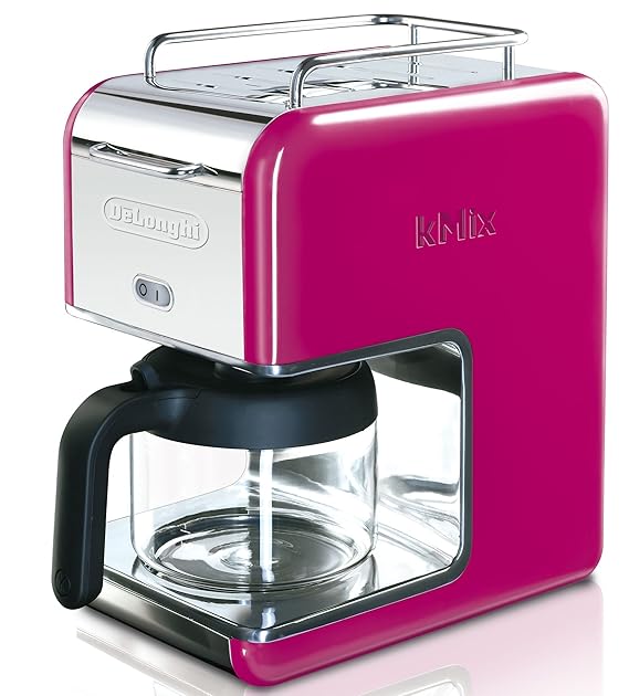 DeLonghi Kmix 5Cup Drip Coffee Maker, Magenta Drip