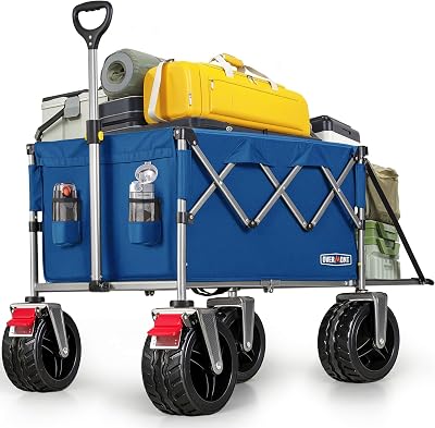 Overmont 300L Folding Festival Trolley Cart All-Terrain 330L Load 150KG
