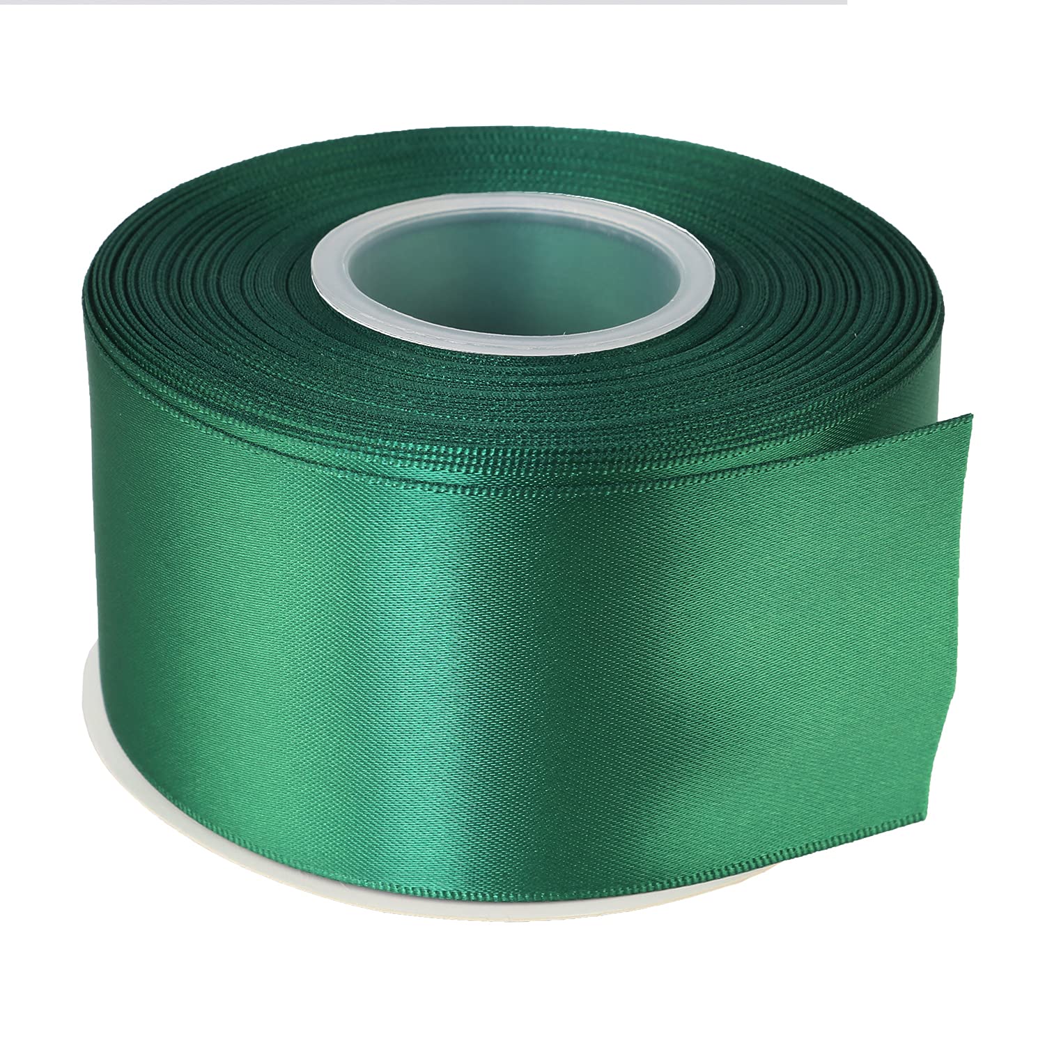 Joycrosso 50mm Double Faced Satin Ribbon 22 Meters-Roll Set for Gift Wrapping Party Favor Hair Braids Baby Shower Decoration Craft Supplies, Forest Green