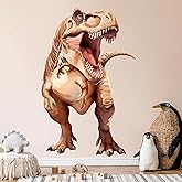 Large Dinosaur Wall Decals, Tyrannosaurus Dino Wall Stickers Vinyl Peel and Stick Wall Decal Self Adhesive Wall Art Sticker for Baby Nursery Kids Room Home Decor (30.7 * 48.8in)