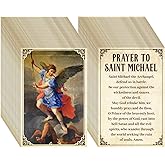 Motiskyy 200 Pcs Saint Catholic Prayer Cards for Inspirational Peace St. Religious Christian Holy Cards, Christian Gifts, 3.94 x 2.76 Inches(St. Michael)