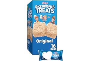 Rice Krispies Treats Marshmallow Snack Bars, Kids Snacks, Lunch Snacks, Original, 12.4oz Box (16 Bars)