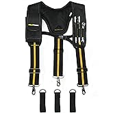 MELOTOUGH Tool Belt Suspenders for Work Belt Suspenders Heavy Duty Padded Suspenders for Electrician/Construction/Farmer