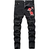 Boy's Skinny Fit Ripped Destroyed Distressed Stretch Slim Jeans Pants