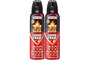 SMOKE DOCTOR Fire Dog 7-in-1 Fire Spray – Safe, Fast, Easy - Tackle 7 types of fires in seconds - Best small fire spray for Kitchen, Home, Work - USA made with UL, NSF, patented non-toxic easy clean up formulation