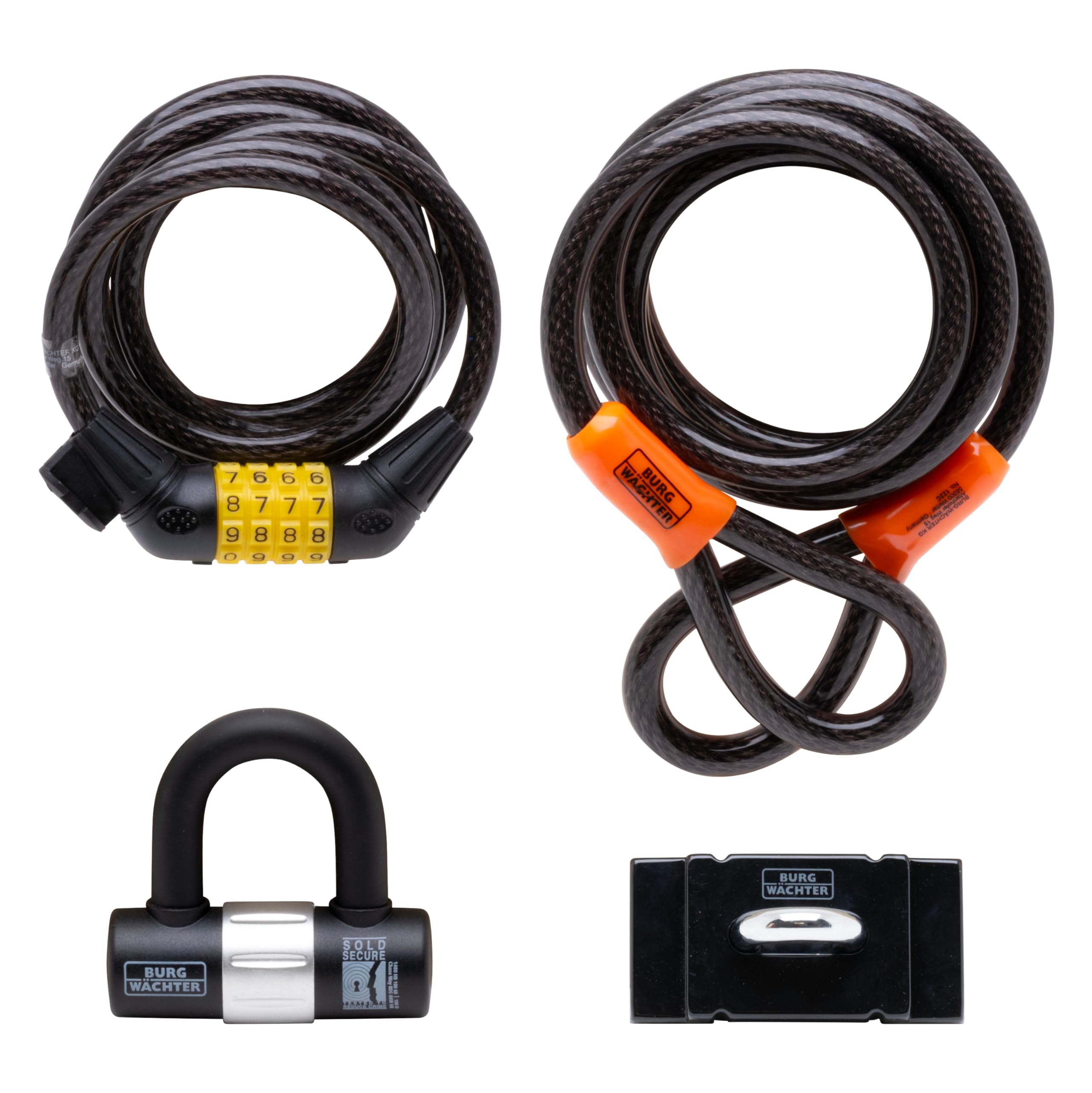 Burg-Wachter 2.1m BBQ Security Kit, Black