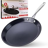 AVACRAFT 11 inch Nonstick Ceramic Coating Stainless Steel Crepe Pan, Tawa, Dosa Tortilla Pan, Compatible with All Stovetops, PFOA, PTFE Toxinx Free