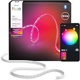 Hue Flux 16-Foot LED Strip Light, 3000 lm, Vibrant Color and Ambiance, Flexible Indoor Lighting, Chromasync&trade; Color Blending, RGBWWIC, Cuttable, Extendable, Reusable, App and Voice Control