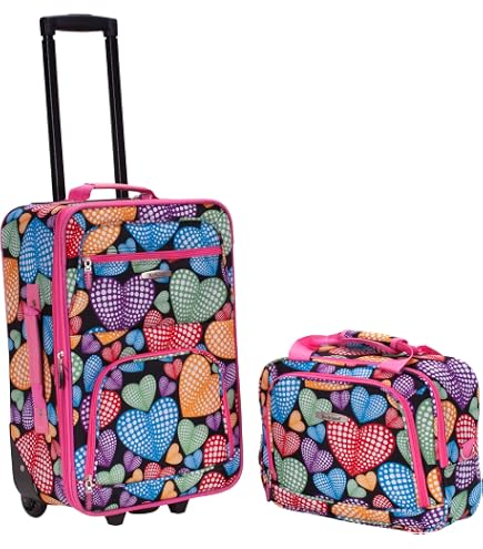 Amazon.com: Rockland Fashion Softside 2 Piece Luggage Set