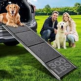 71" x 20" Heavy Duty Dog Ramp for Large Pets – Non-Slip Felt Surface, 300 lbs Capacity, Portable Folding Design for SUVs, Tru