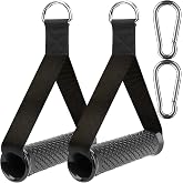 Ultra Heavy Duty Exercise Handles, Cable Handles Gym Equipment Attachment, Double D-Ring Grips, Encrypted Webbing, Design Non-Slip Comfort Grips