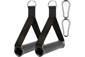 HASSLICKIT Ultra Heavy Duty Exercise Handles, Cable Handles Gym Equipment Attachment, Double D-Ring Grips, Encrypted Webbing, Design Non-Slip Comfort Grips
