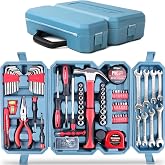 Hi-Spec Home and Garage Tool Kit Household and Auto Repair Tools Pliers | 73pc, socket and wrench coverage, roadside fixes, organized box, garage maintenance help, bike and vehicle tasks, quick setup