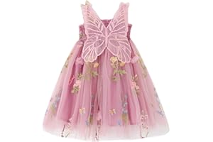 Miipat Baby Girls Tutu Dress Rainbow Layered Tulle Dress Toddler Sleeveless Summer Princess Birthday Party Dress 6M-6 Years
