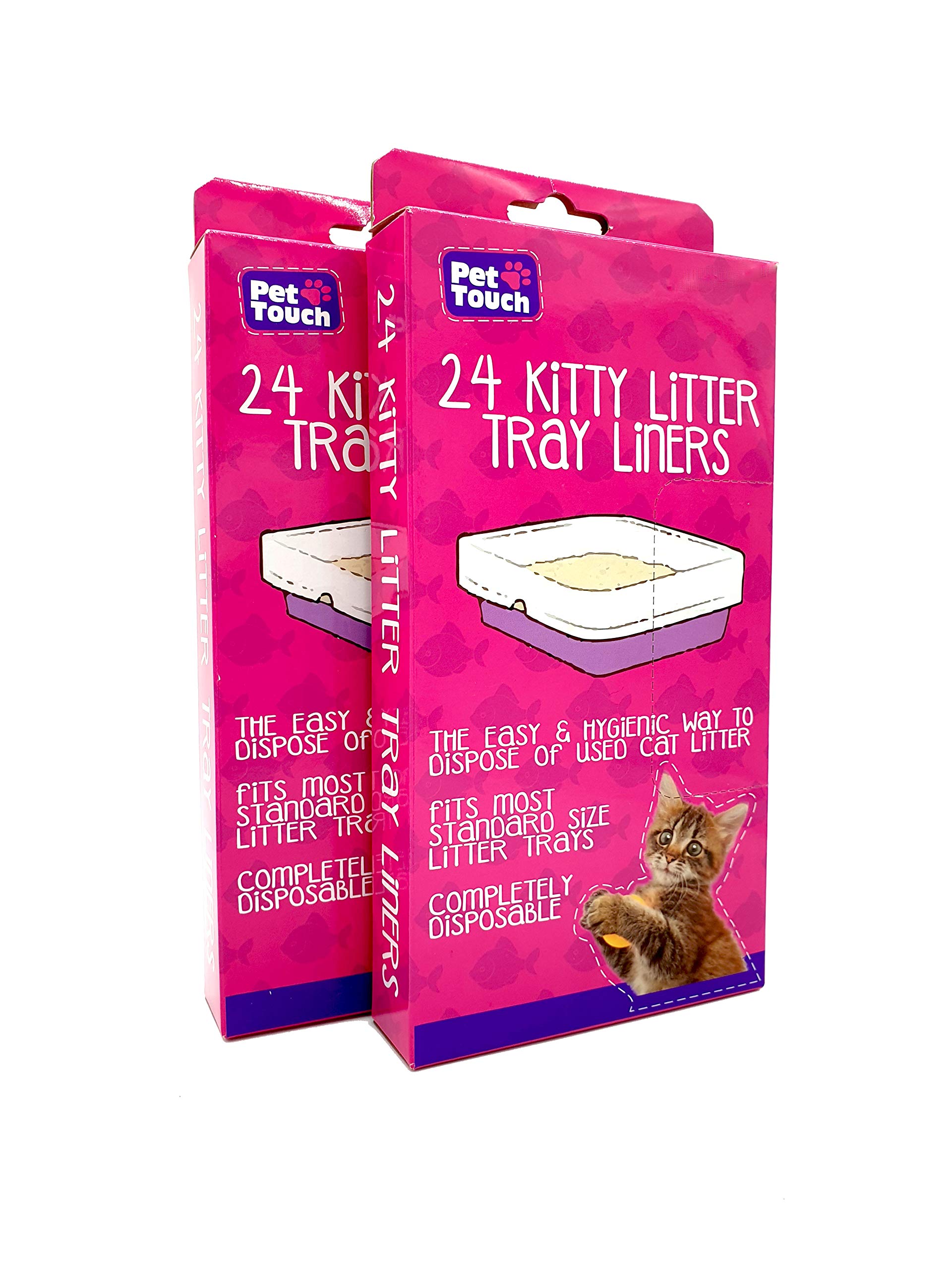Cat Litter Tray Liners Hygienic Disposable Standard Size for Litter Box (2 Pack ( 48 Liners ))