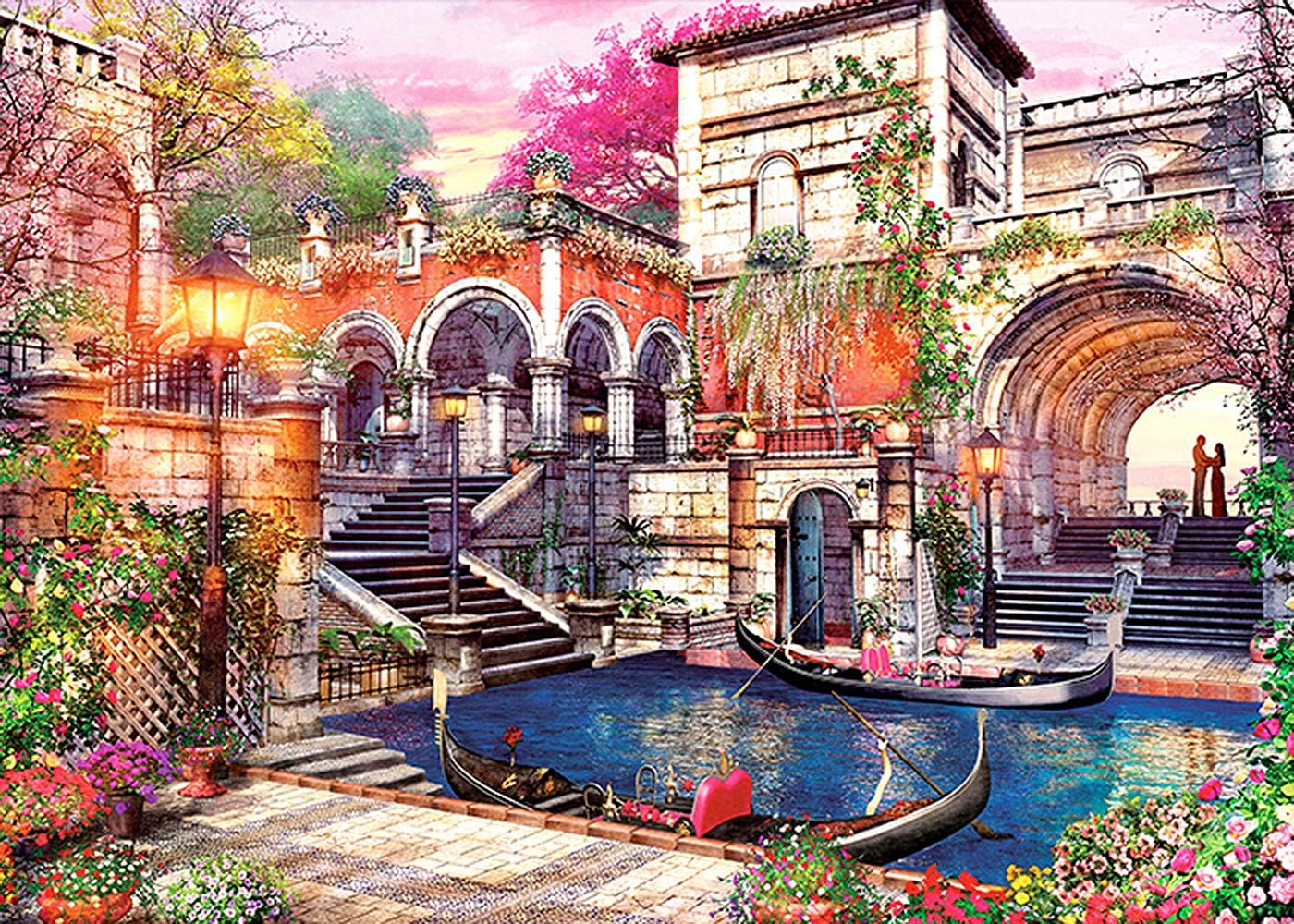 Hanbintod 1000 Pieces Puzzles for Adults,Large Jigsaw Puzzles Personalized Gift Flower Scenery Landscape Painting Puzzles Fun Game Toy Home Decor (style-15)