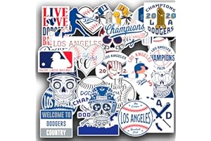 BESSER ASSOCIATES 46 PCS American Baseball Stickers for Water Bottle, Laptop, Bicycle, Computer, Motorcycle, Travel Case – Waterproof Vinyl Decals for Kids, Teens, Adults, Scrapbook, Luggage – 2-2.5 Inches
