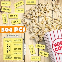 Kosiz 504 Sheets 5 Bid Raffle Ticket with Different