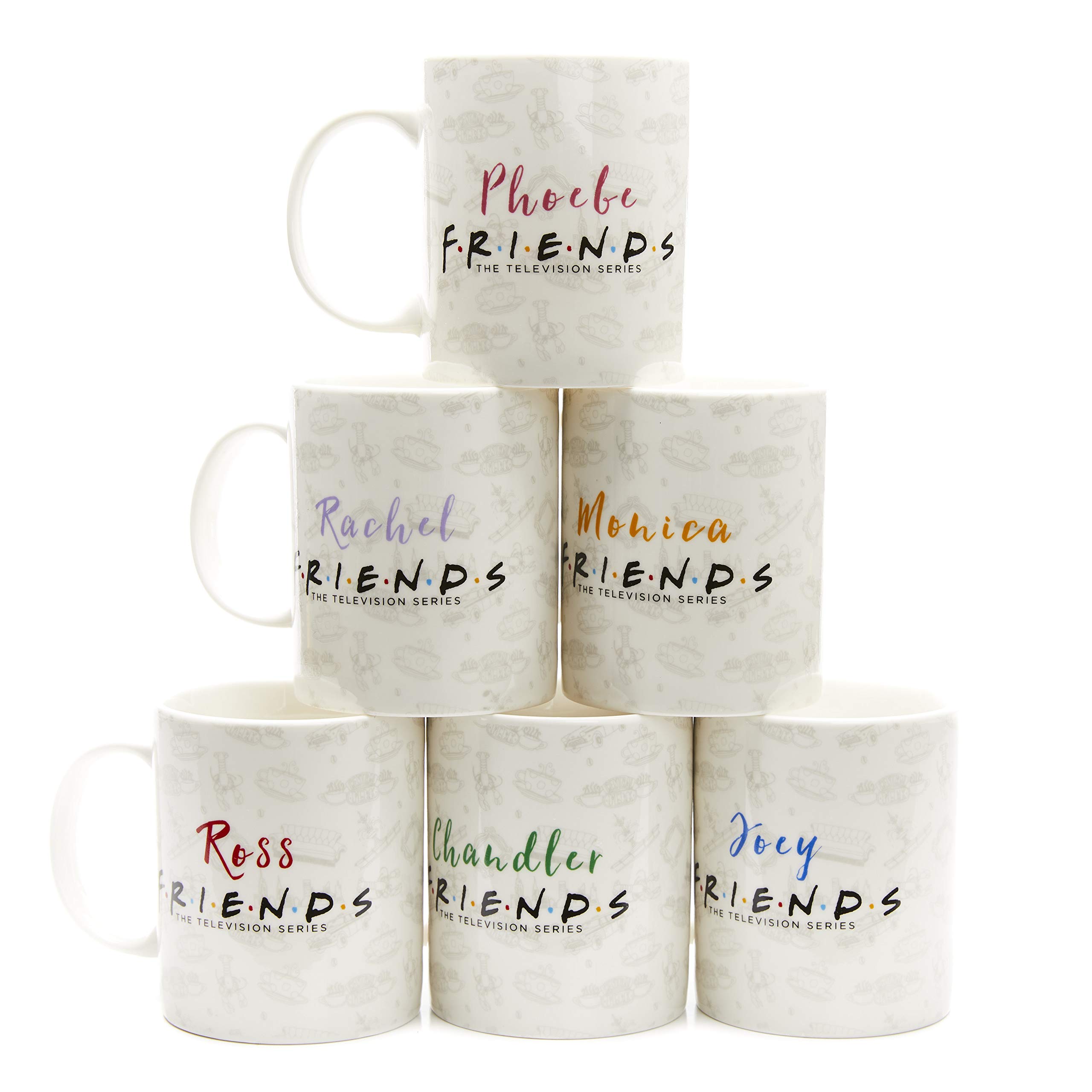 Paladone Friends TV Show Coffee Mug Set of 6
