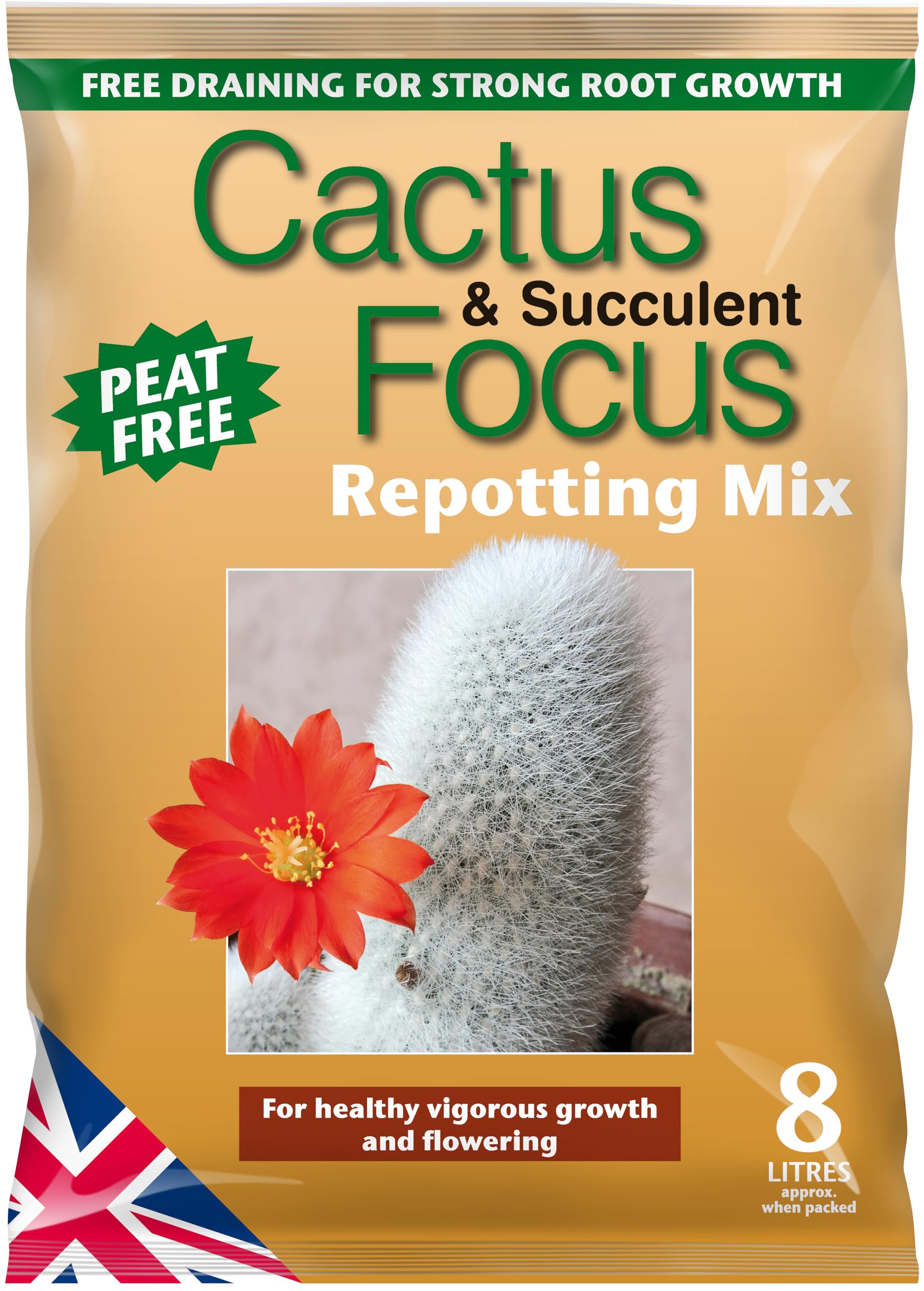 CACTUS Soil -CACTUS Focus Repotting mix 8 litre (1), Brown