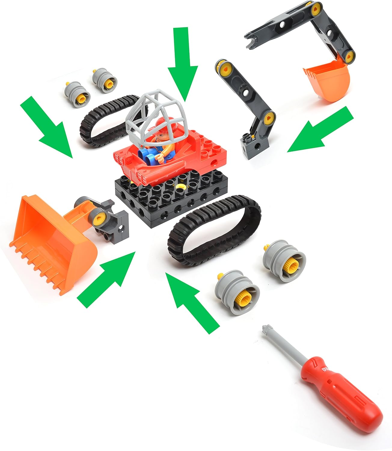 tractor toy with screwdriver