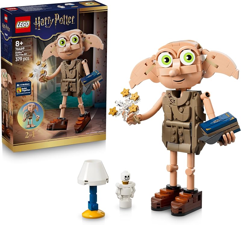 Harry Potter Dobby, der Freie Elf Spielzeug - Modellbau umbaubar in eine Kreacher Figur - DIY Kinderzimmer Deko - Geschenk für Mädchen, Jungen und Fans ab 8 Jahren - 76469
