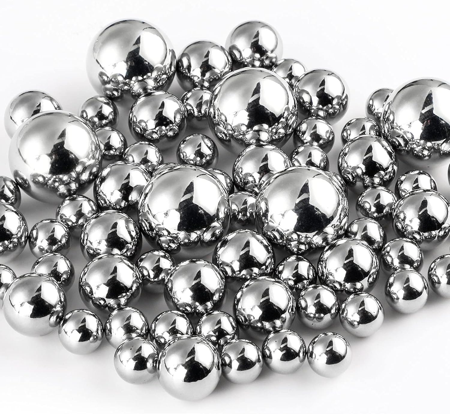 Vase Fillers - Hicarer 120 Pieces Pearl for Vase Filler Pearls Bead for Vase Makeup Beads for Brush Holder Assorted Round Faux Pearl Beads for Wedding Home Decor, 14/20/ 30 mm (Silver)