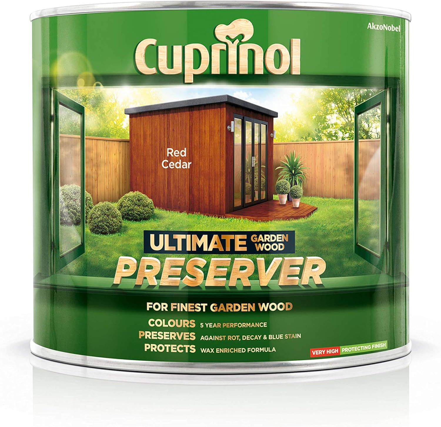 Cuprinol CUPGWPRERC1L 1L Ultimate Garden Wood Preserver Red Cedar
